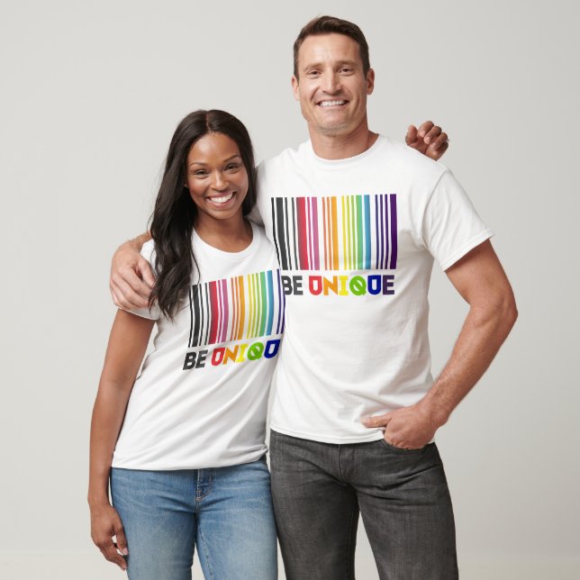 T-shirt Soyez Unique Code Barre Lgbt Pride (Unisexe)