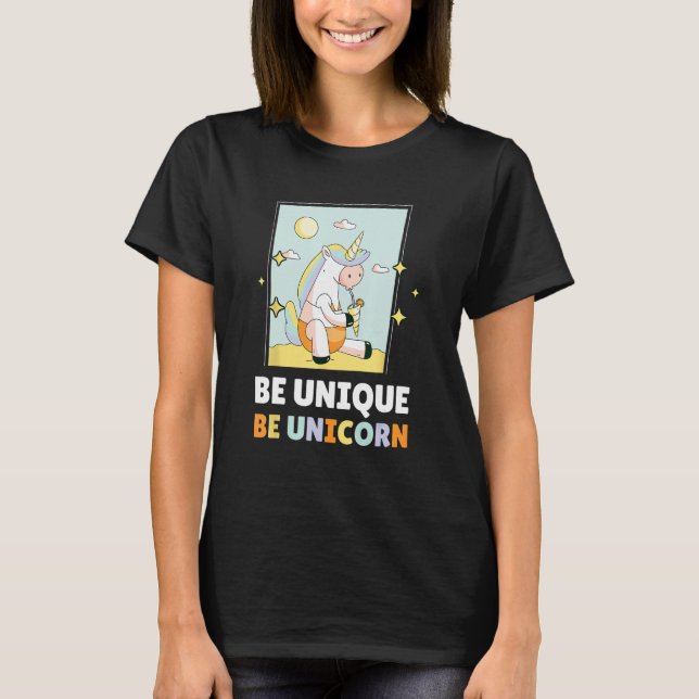 T-shirt Soyez unique Soyez Unicorne 2 (Devant)
