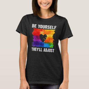 T-shirt Soyez vous-même Ils régleront LGBTQ Rainbow Flag G