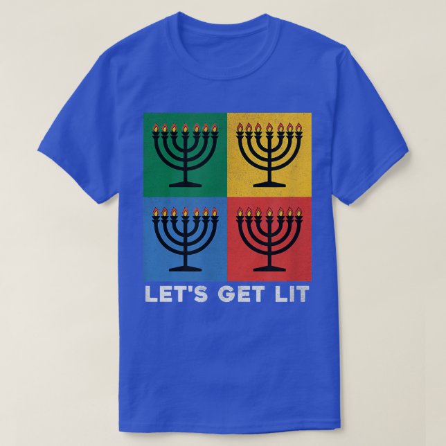 T-shirt Soyons Lit Hanoukka Menorah Drôle Vacances (Design devant)