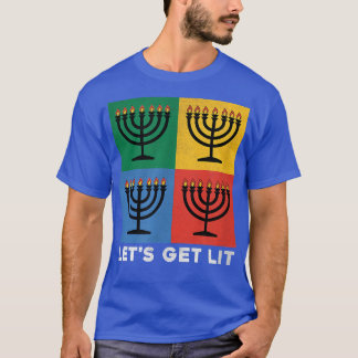 T-shirt Soyons Lit Hanoukka Menorah Drôle Vacances