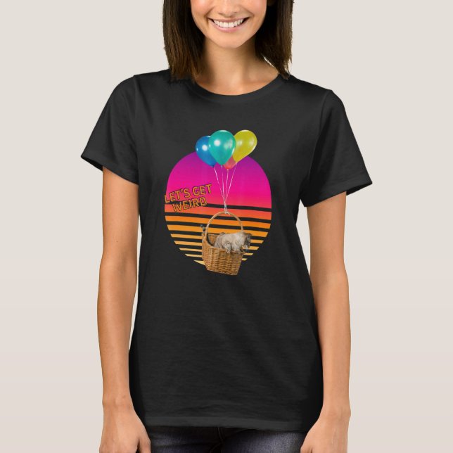 T-shirt Soyons Un Chat Étrange Dans Le Panier Volant Et Le (Devant)