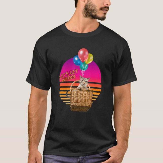 T-shirt Soyons Un Chat Étrange Dans Un Panier Volant Et De (Devant)