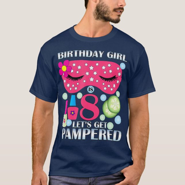 T-shirt Spa Birthday Party Themed Birthday  Girls Age (Devant)