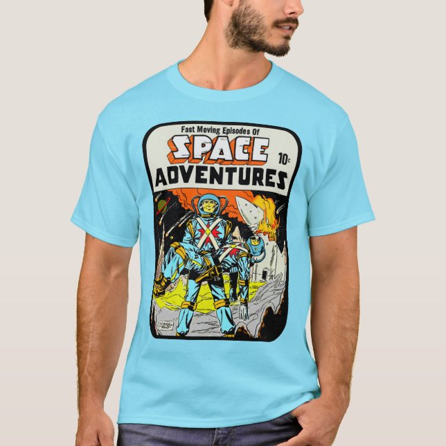 T-shirt Space Adventures des années 1950 (Devant)