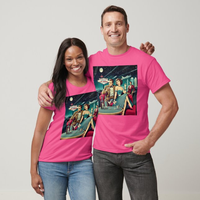 T-shirt Space Age Las Vegas Martini Party (Unisexe)