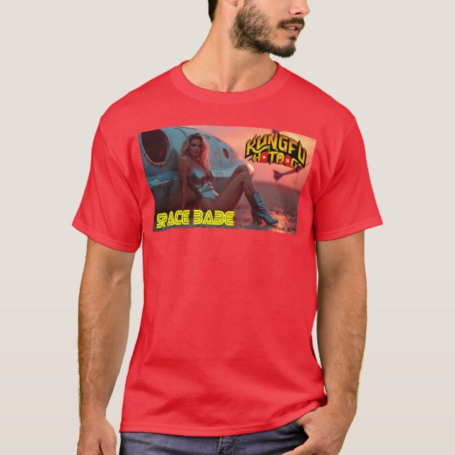 T-shirt SPACE BABE rétro (Devant)