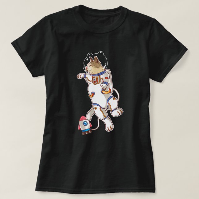 T-shirt Space Cat (Design devant)