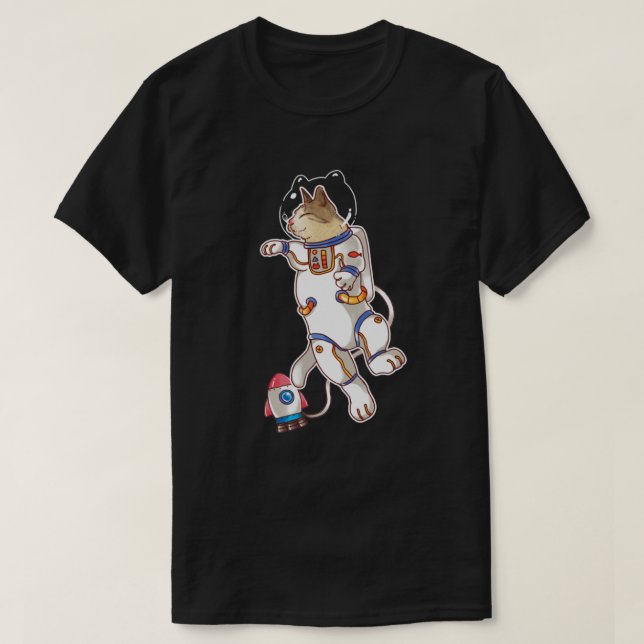 T-shirt Space Cat (Design devant)