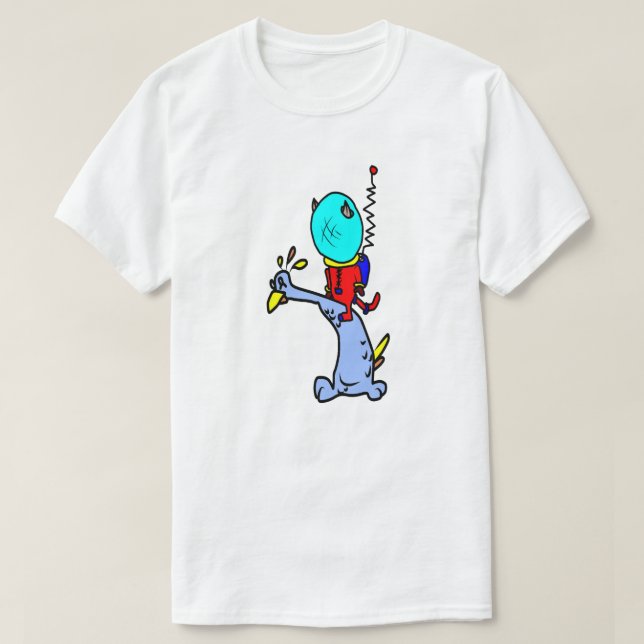 T-shirt Space Cat & Birds (Design devant)