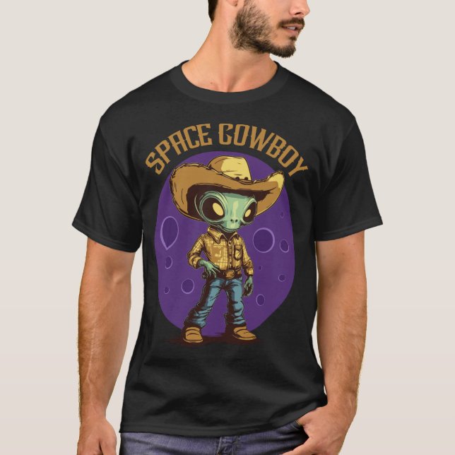 T-shirt Space Cowboy - Alien (Devant)