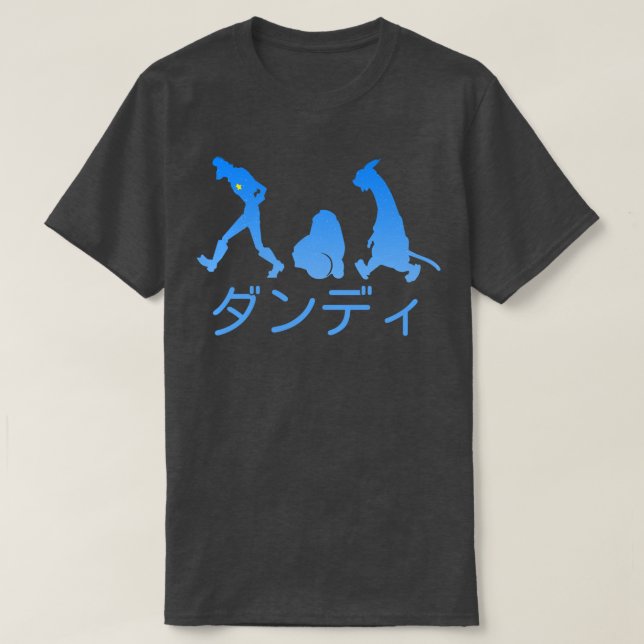 T-shirt Space Dandy Silhouette Dandy Blue (Design devant)
