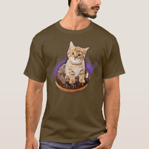 T-shirt Space Donut Chat Flying Kitty Galay
