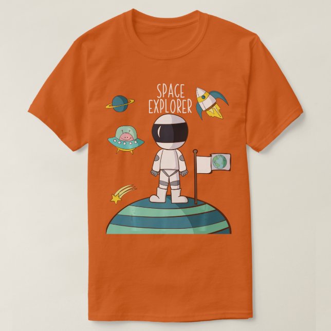 T-shirt Space Explorer Exploration Cadeau Inspirer Enfants (Design devant)