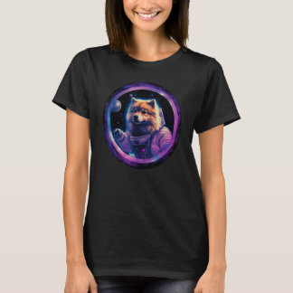 T-shirt Space Keeshond Dog Mom Dad Keeshond