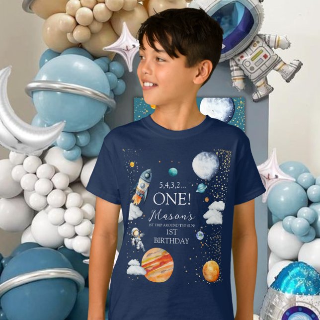 T-shirt Space ONE 1er Anniversaire Rocket Kids (Créateur téléchargé)