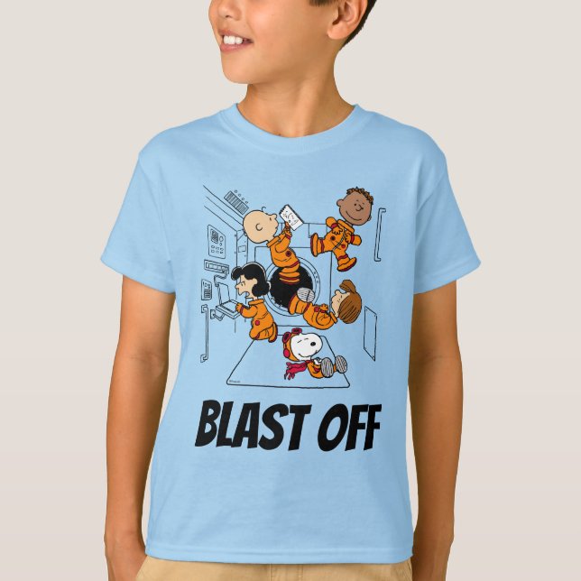 T-shirt SPACE | Peanuts Gang in Space (Devant)