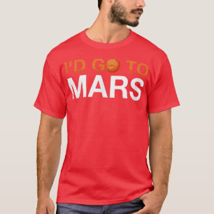 T-shirt Space Planet Je me rendrais sur Mars Astronaut T-S