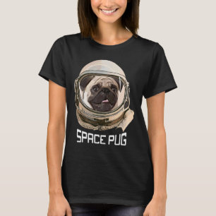 T-shirt Space Pug, visage de pug, amateurs de pug,astronau