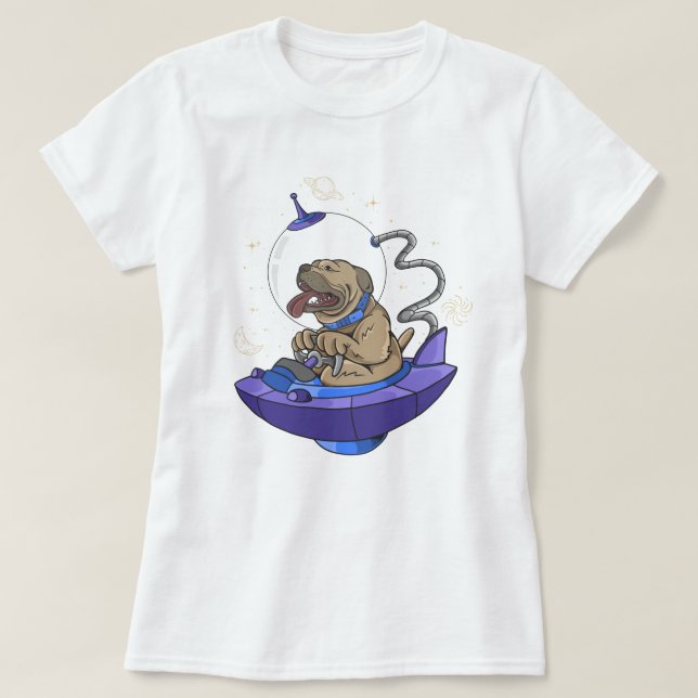 T-shirt Space Pup (Design devant)