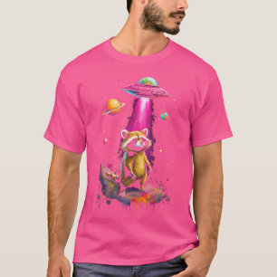 T-shirt Space Raccoon Ufo