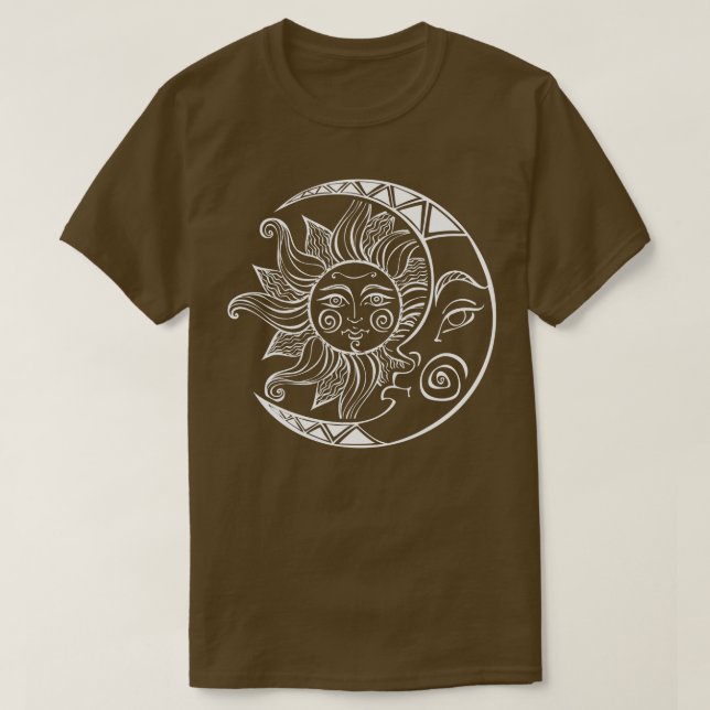 T-shirt Space Stations Constellation Rétro Sun Moon Cool C (Design devant)