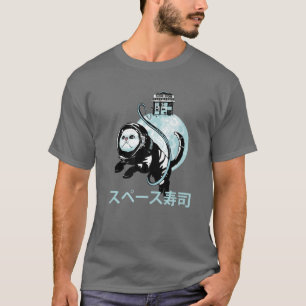 T-shirt Space Sushi Store - Cute Kawaii Anime Astronaut Ca