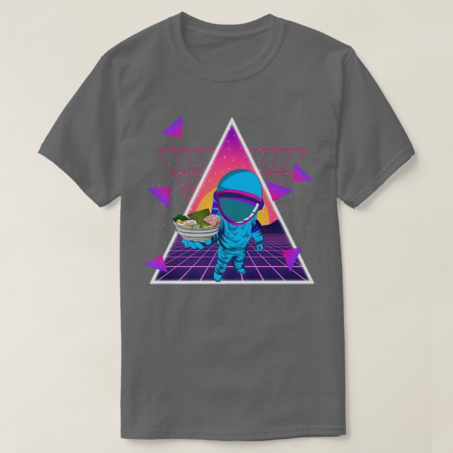T-shirt Space Synthwave Vaporwave Ramen Noodles 90s Art as (Design devant)