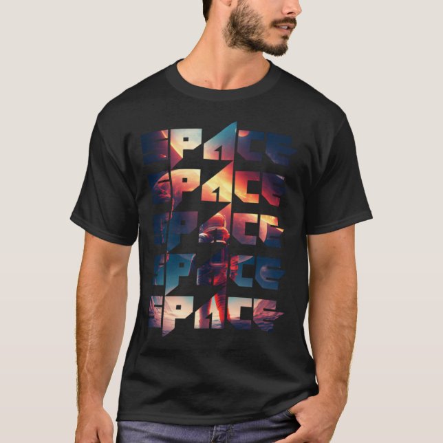 T-shirt Space Text Solar System Galactic Astro Space Enthu (Devant)