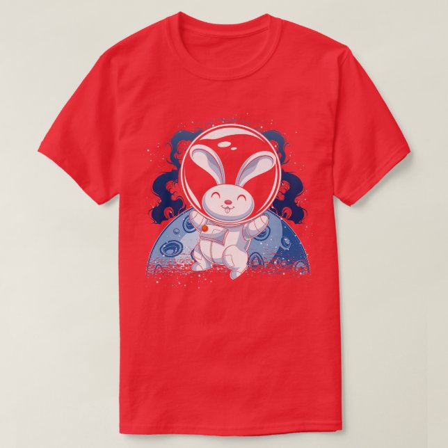 T-shirt Space Universe Rabbit Animal Lover Science Bunny A (Design devant)