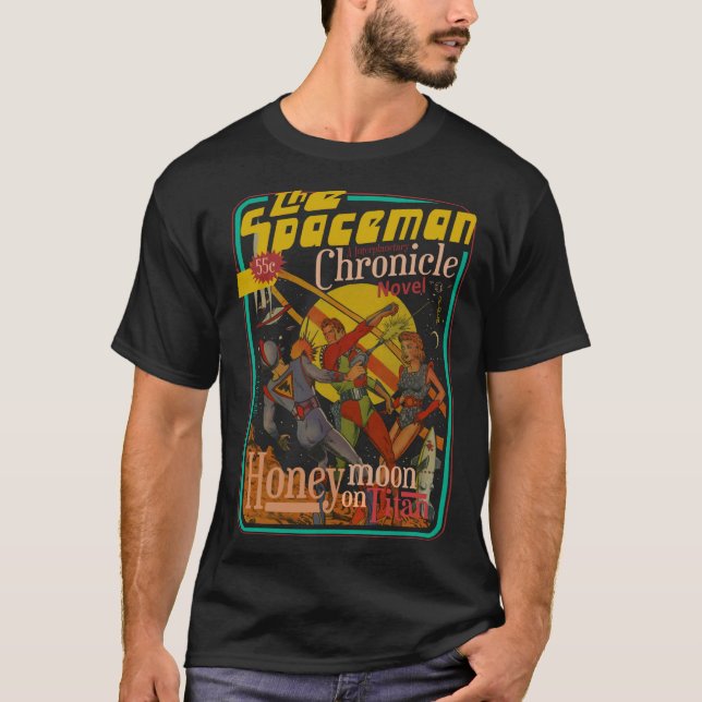T-shirt Spaceman chroniquera la science vintage fi (Devant)