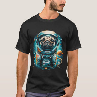 T-shirt SpacePug : Le Pug qui a conquis la Lune