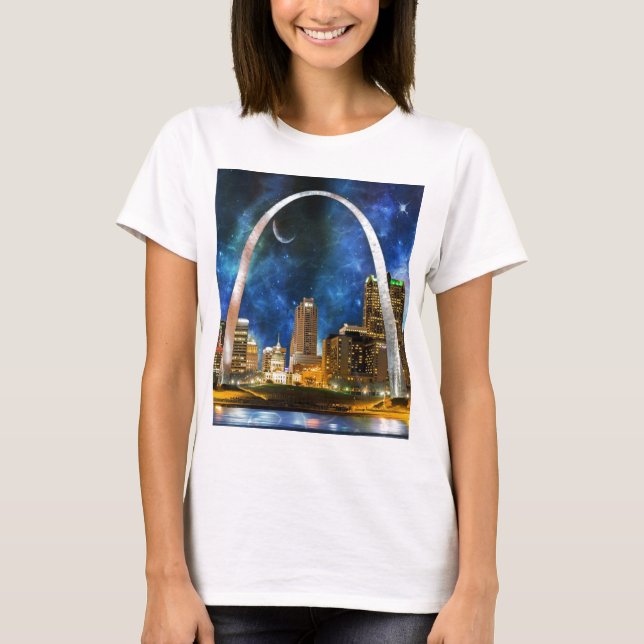 T-shirt Spacey St. Louis Skyline (Devant)
