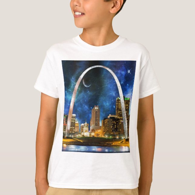 T-shirt Spacey St. Louis Skyline (Devant)
