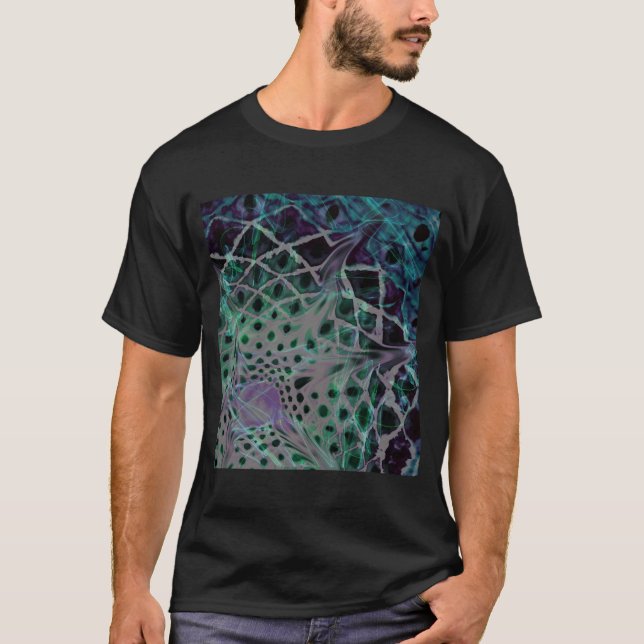 T-shirt Spacey Tie Dye Hippie Psychedelic Mandala Boho Dea (Devant)