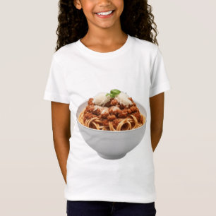 T-Shirt Spaghetti Bolognese au fromage et Feuilles Basil