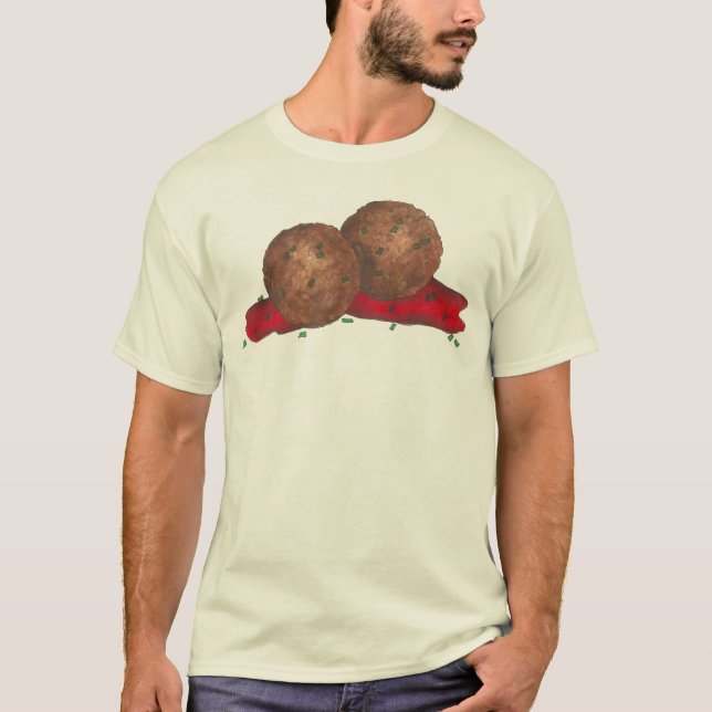 T-shirt Spaghetti Boulettes de viande Marinara Sauce itali (Devant)