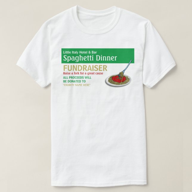T-shirt Spaghetti Dinner Fundraiser Event (Design devant)