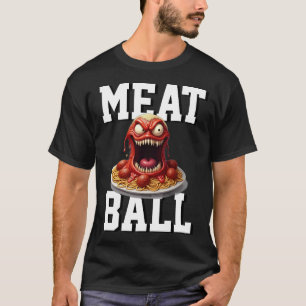 T-shirt SPAGHETTI MEATBALL MONSTER Vacances d'été Mode