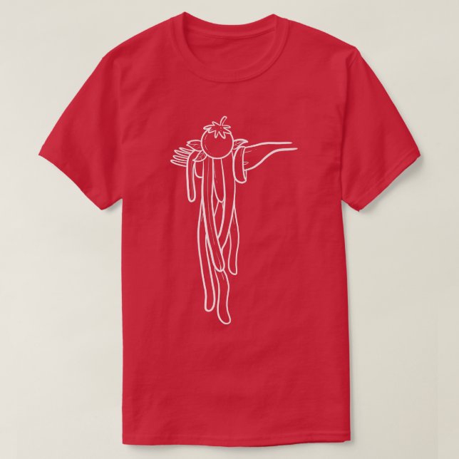 T-shirt Spaghetti sur Fork Chef Chef Chef (Design devant)