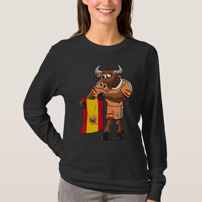 T-shirt Spain fan bull (Devant)