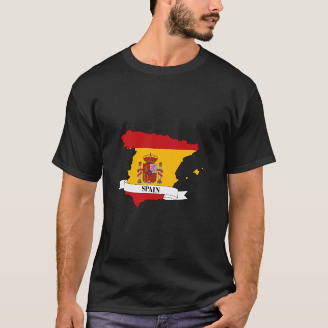 T-shirt spain flag map (Devant)
