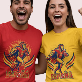 T-shirt Spain Football Lion Hero National Pride Action Art