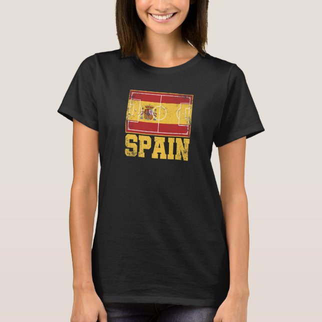 T-shirt Spain Soccer Field Country Flag Espana Spanish Pri (Devant)