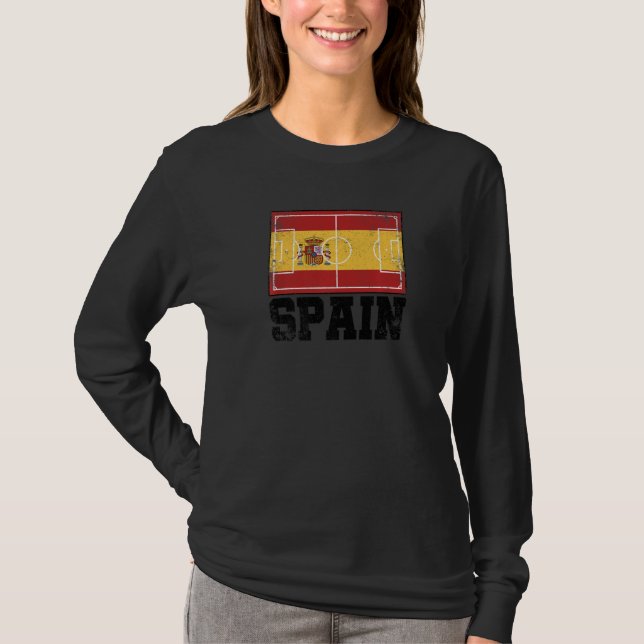 T-shirt Spain Soccer Field Country Flag Espana Spanish Pri (Devant)