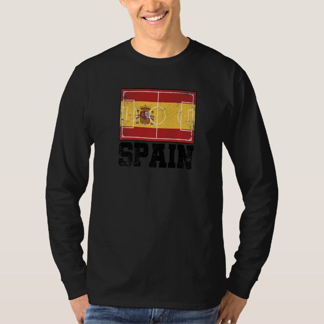 T-shirt Spain Soccer Field Country Flag Espana Spanish Pri (Devant)