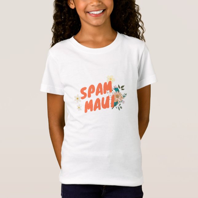 T-Shirt Spam Maui avec fleurs | Musubi Maui (Devant)