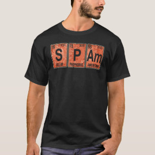 T-shirt Spam Tableau périodique des éléments cuits de porc