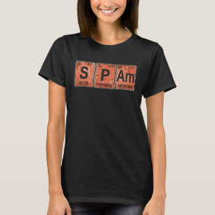 T-shirt Spam Tableau périodique des éléments cuits de porc