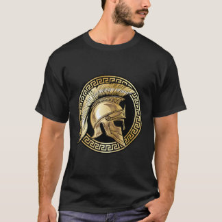 T-shirt Span Helmet Gold Gladiator Spa Gymnase grecque ent